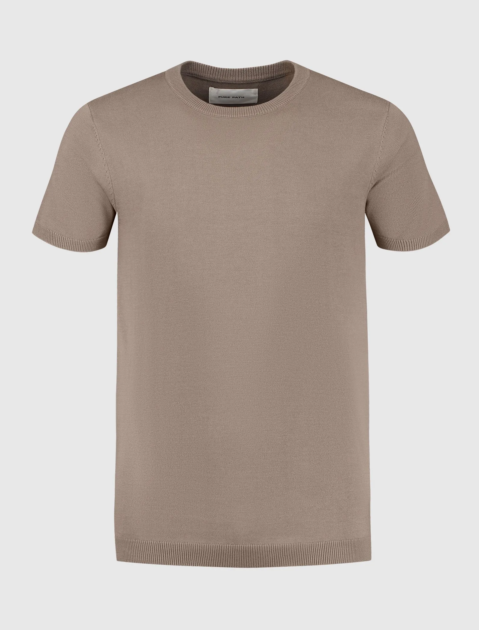 Knitwear T-shirt | Taupe